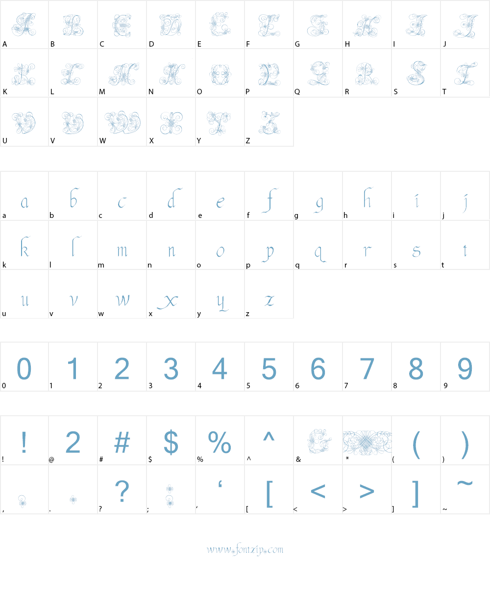 Andrade Font Character